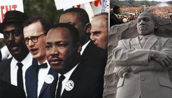 Martin Luther King Jr. delivered his “I Have a Dream” speech at the 1963 March on Washington for Jobs and Freedom. His memorial was installed near the National Mall in 2011.