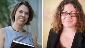Chemistry professor Linda Columbus (left), and instructional designer Gail Hunger (right) collaborated to develop an innovative, active-learning approach to teaching chemistry that is dramatically increasing student success rates.