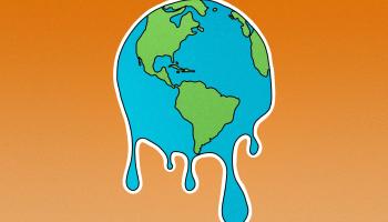 Illustration of the globe melting