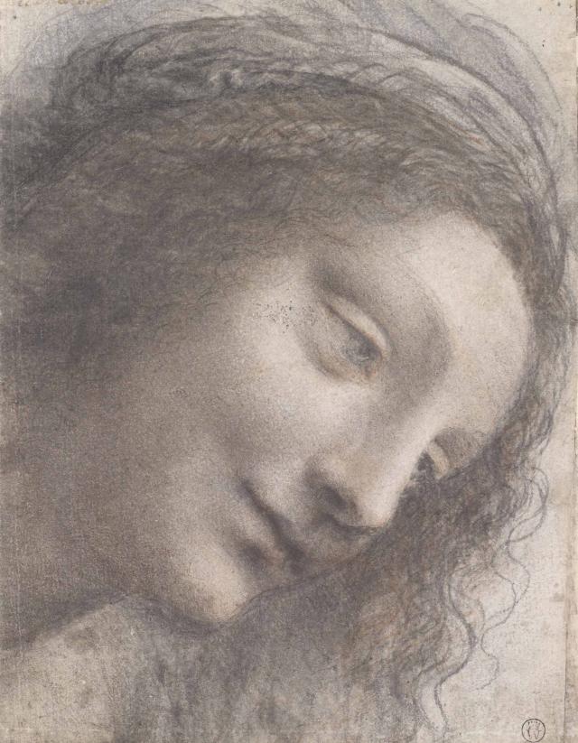“The Head of the Virgin in Three-Quarter View Facing Right,” now at The Metropolitan Museum of Art, highlights da Vinci’s focus on subtle facial expressions.