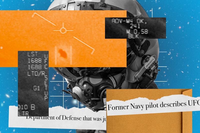 Photo Illustration of UFO news by Ziniu Chen, University Communications 