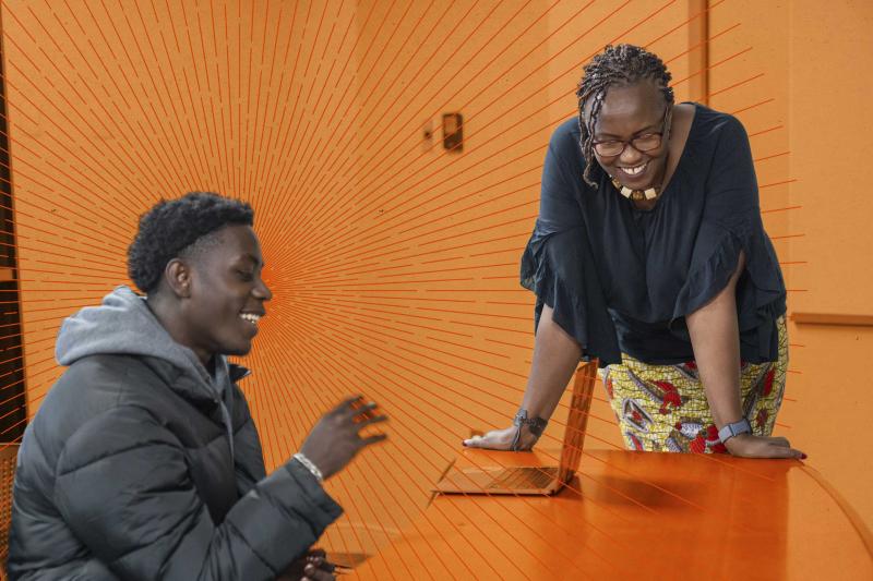 Nifasha Diomede signed up for associate professor Anne Rotich’s Swahili class to connect with his family