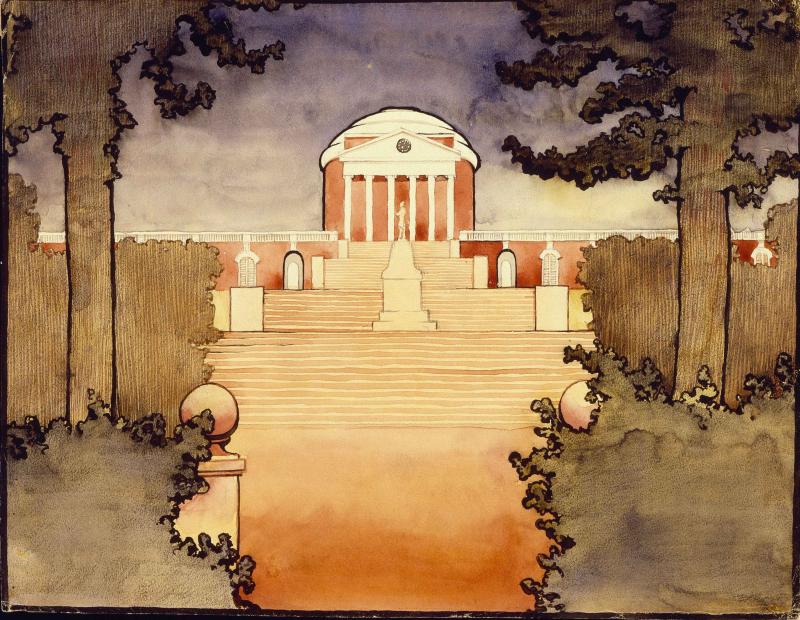 Untitled (Rotunda -University of Virginia) Scrapbook U of V, 1912-1914 Georgia O’Keeffe Watercolor on paper 11 7/8 x 9 (30.16 x 22.86)