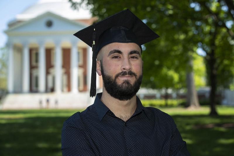 Omar Elhaj, a native of Burke, double-majored in political science and economics. 
