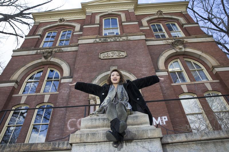 Fourth-Year Anthropology and Women, Gender & Sexuality Major Kiana Williams at Brooks Hall 