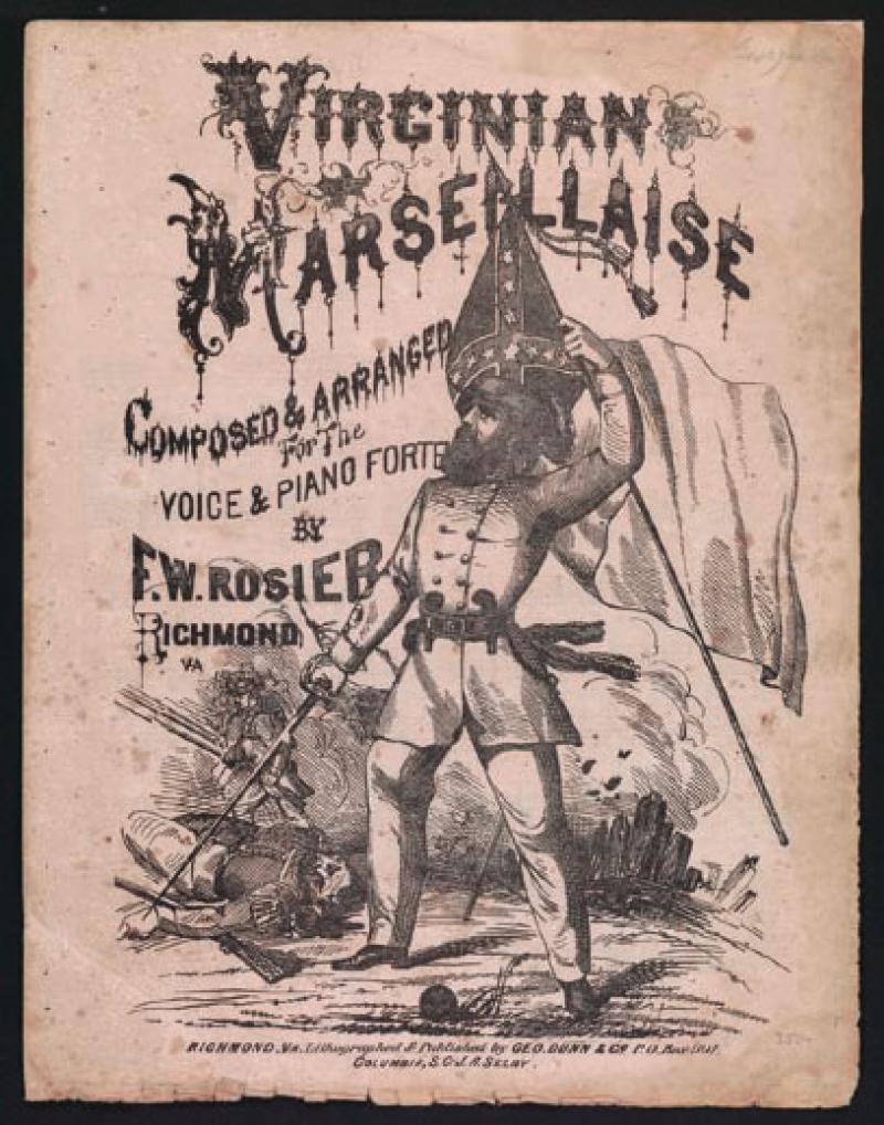 Cover of \"Virginian Marseillaise\" 1863