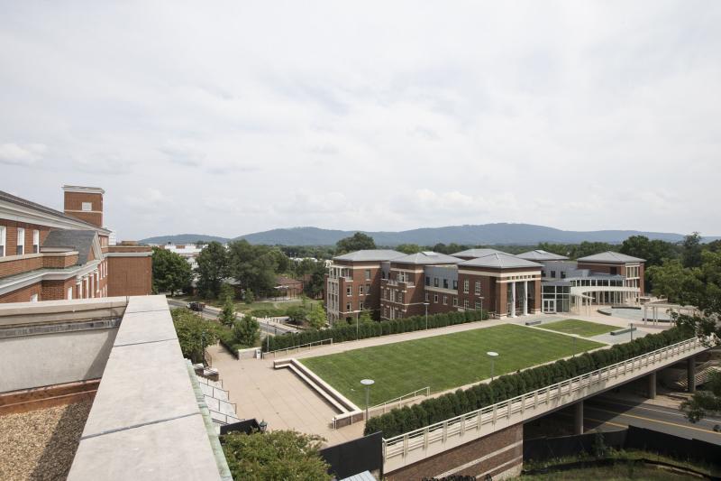 View of the South Lawn Complex from New Cabell Hall 