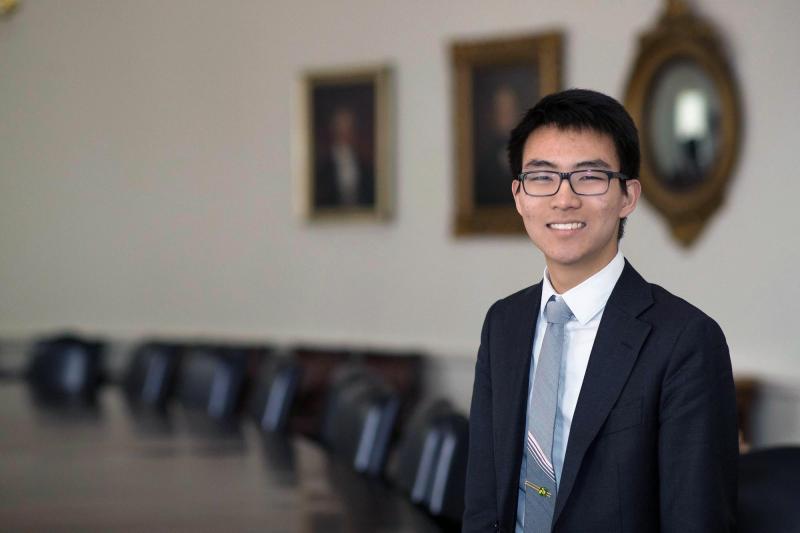 Fourth-year University of Virginia student Derrick Wang, a Lawn resident and student member of the Board of Visitors
