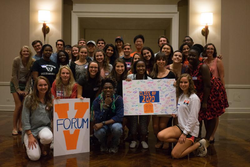 First-year participants in the College's new Forums Program