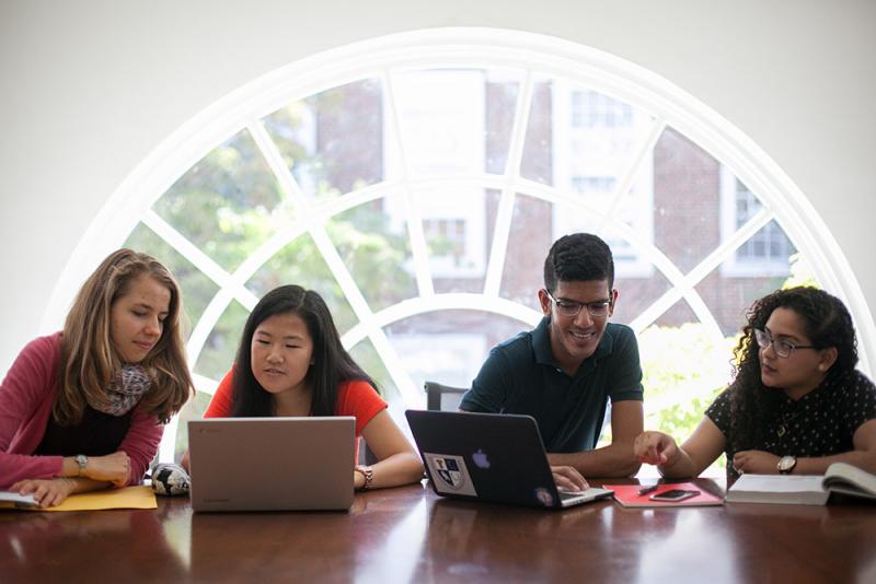 UVA students studying together