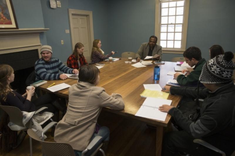 Jeffrey Allen's Creative Writing class in Dawson's Row