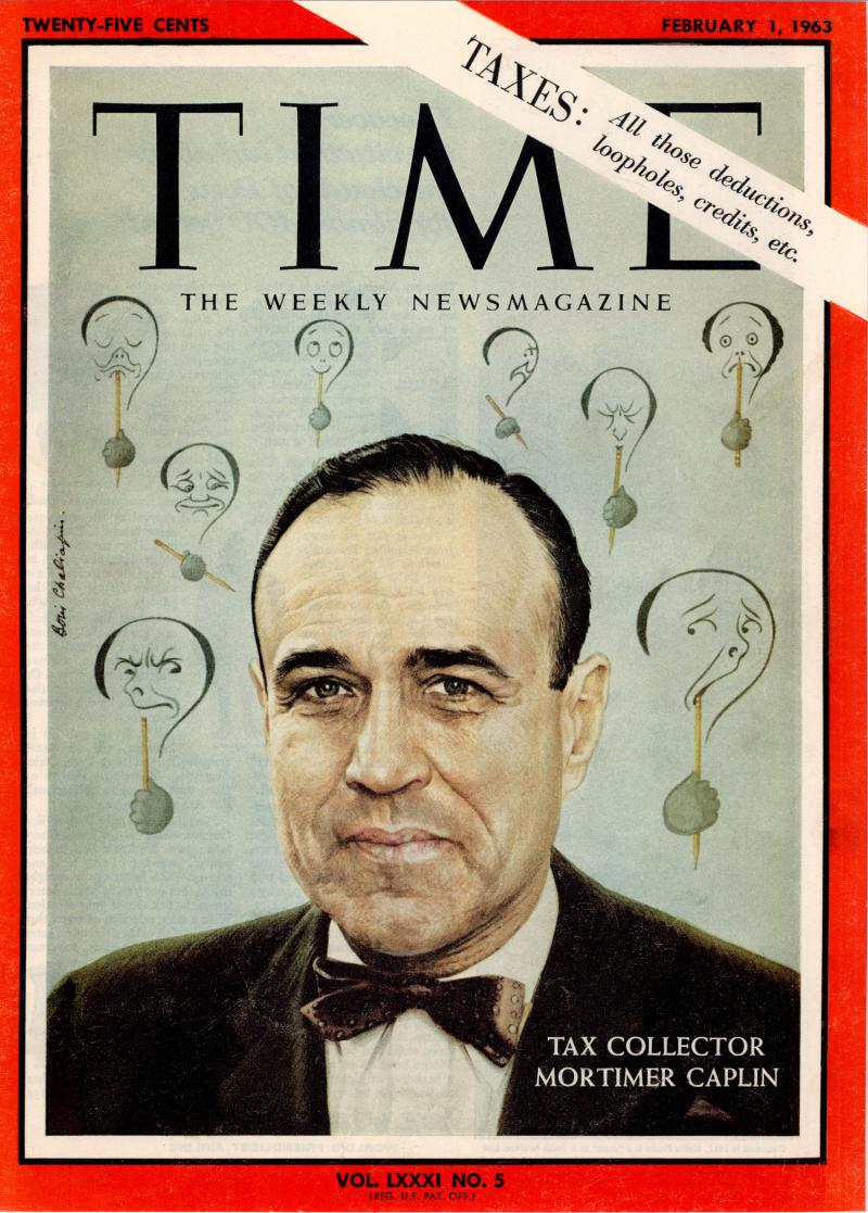 Caplin is the only IRS commissioner to appear on the cover of Time magazine.