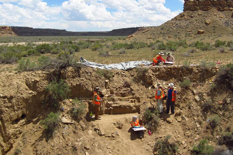 Chaco Canyon archaeology dig, summer 2014, with U.Va. graduate and undergraduate students.