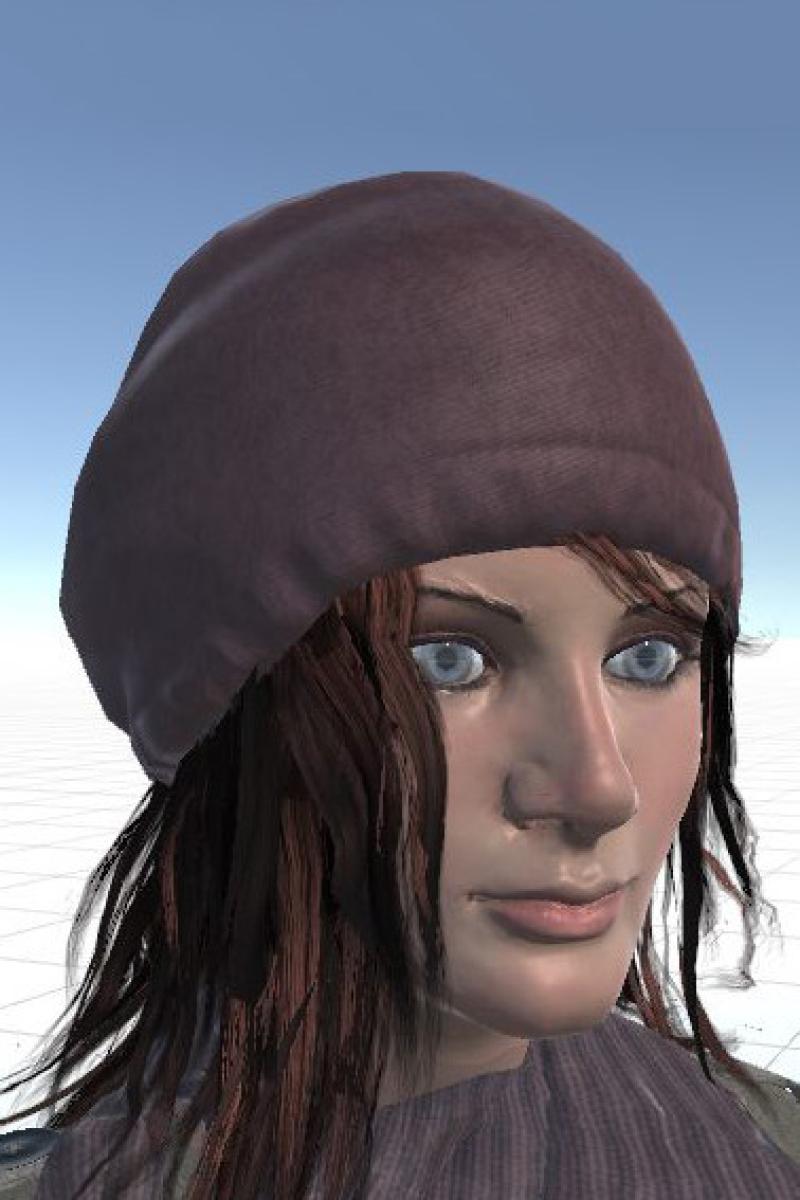 A 3-D rendering of Lina Garrett, the main character in “Gray Skies, Dark Waters.” 