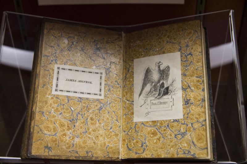 President James Monroe's copy of “Constitutions de la Nation Française,” by French author Jean-Denis Lanjuinais.