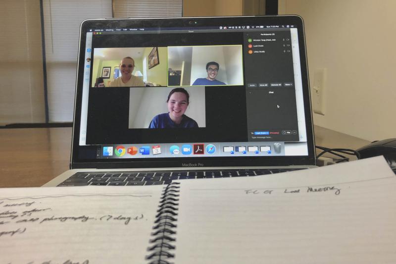 Videoconferencing with Colleagues from The Cavalier Daily