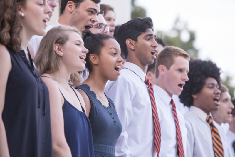 UVA students singing at opening Convocation