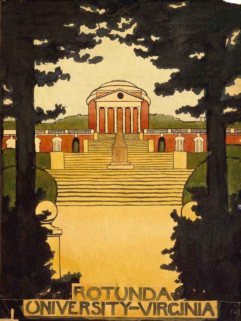 Untitled (Rotunda -University of Virginia) Scrapbook U of V, 1912-1914, Georgia O’Keeffe, Watercolor on paper
11 7/8 x 9 (30.16 x 22.86)