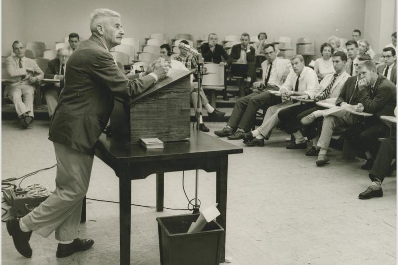 Faulkner came to the University in 1957 and 1958 for two terms as its first writer-in-residence and remains a prominent literary figure here. 