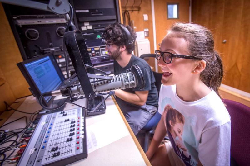 The camp gave students the opportunity to produce and record their own radio shows. 